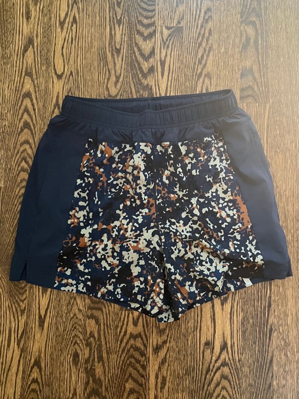 NWOT Fourlaps Navy Blue Spotted Athletic Shorts
